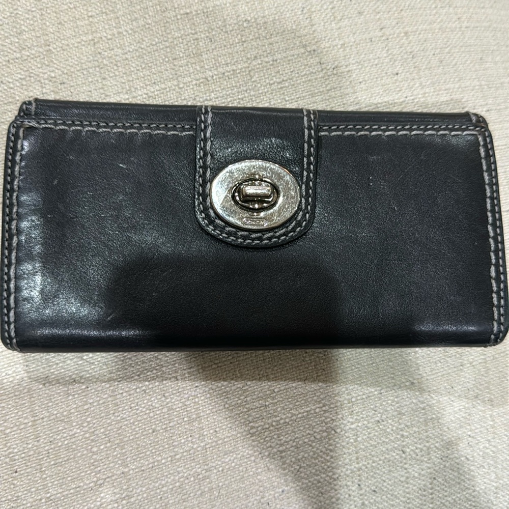 Authenic Coach black Wallet used with minimal wear